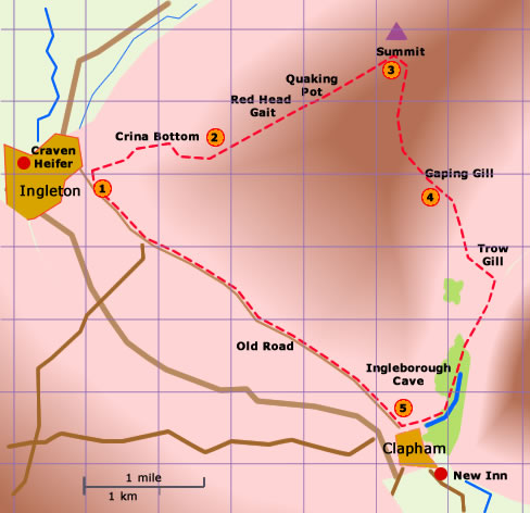 map Ingleborough